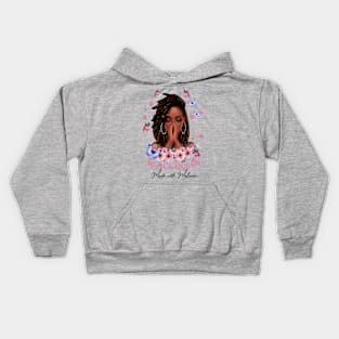 BLACK QUEEN Made with Melanin, Black Girl, Black Girl Magic Kids Hoodie